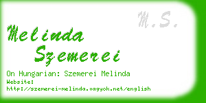 melinda szemerei business card